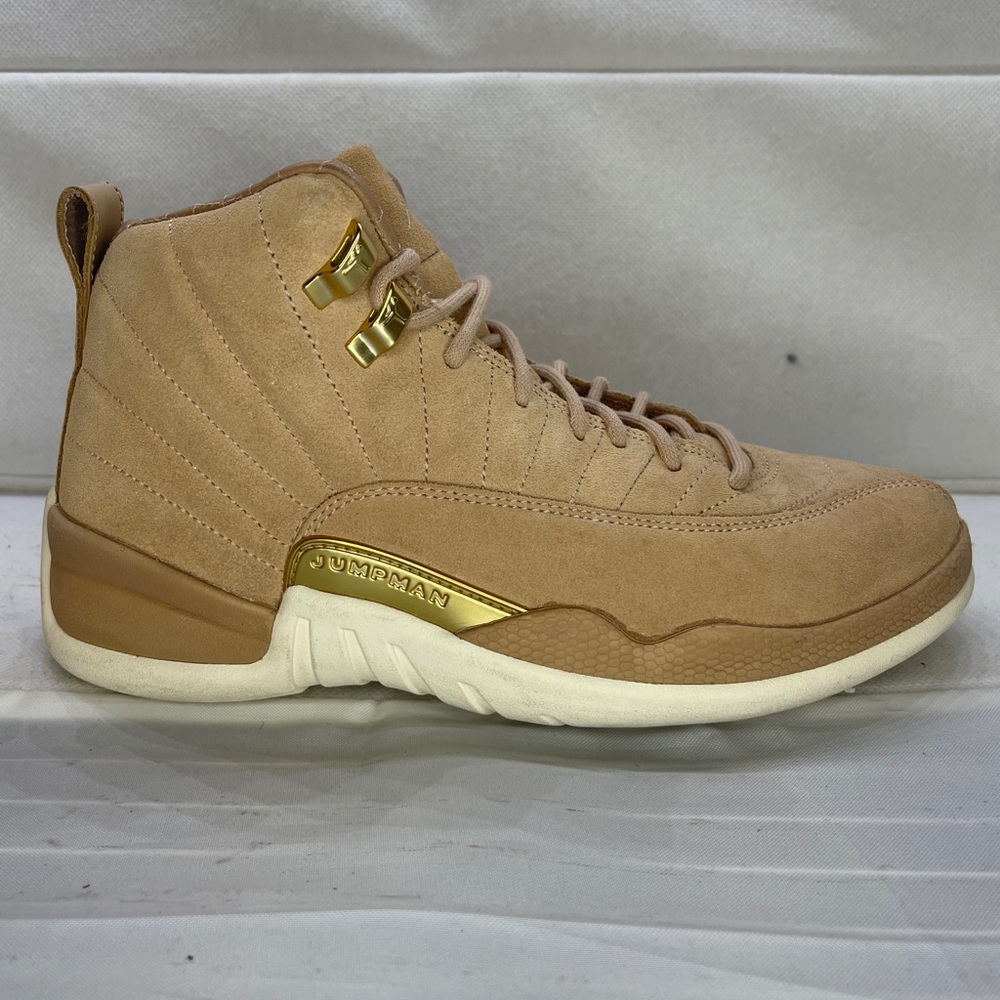 Nike Air Jordan 12 XII Retro Vachetta Tan Metallic Gold AO6068-203 Women Size 8